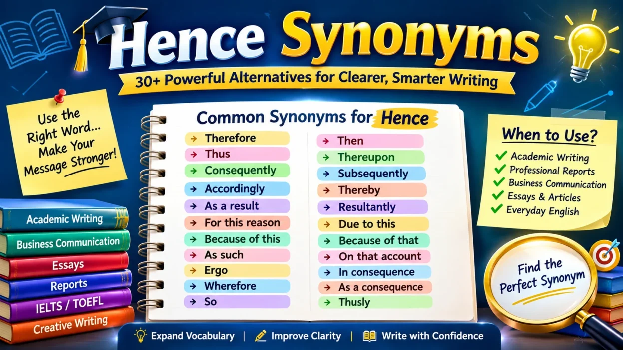 Hence Synonyms