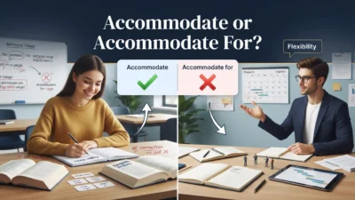 Accommodate or Accommodate For