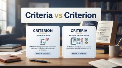 Criteria vs Criterion