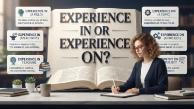 Experience In or Experience On