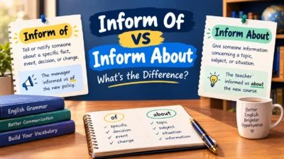 Inform Of vs Inform About