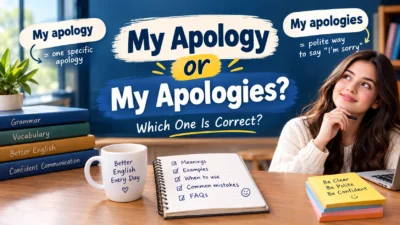 My Apology or My Apologies