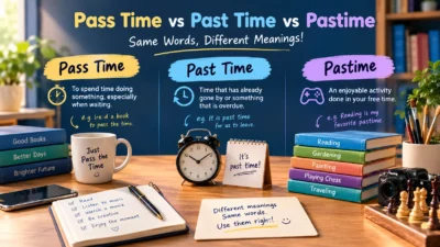 Pass Time vs Past Time vs Pastime