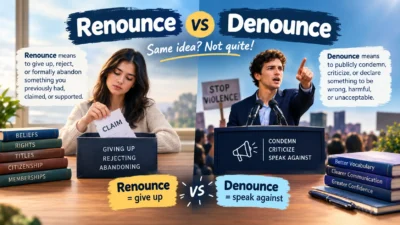 Renounce vs Denounce