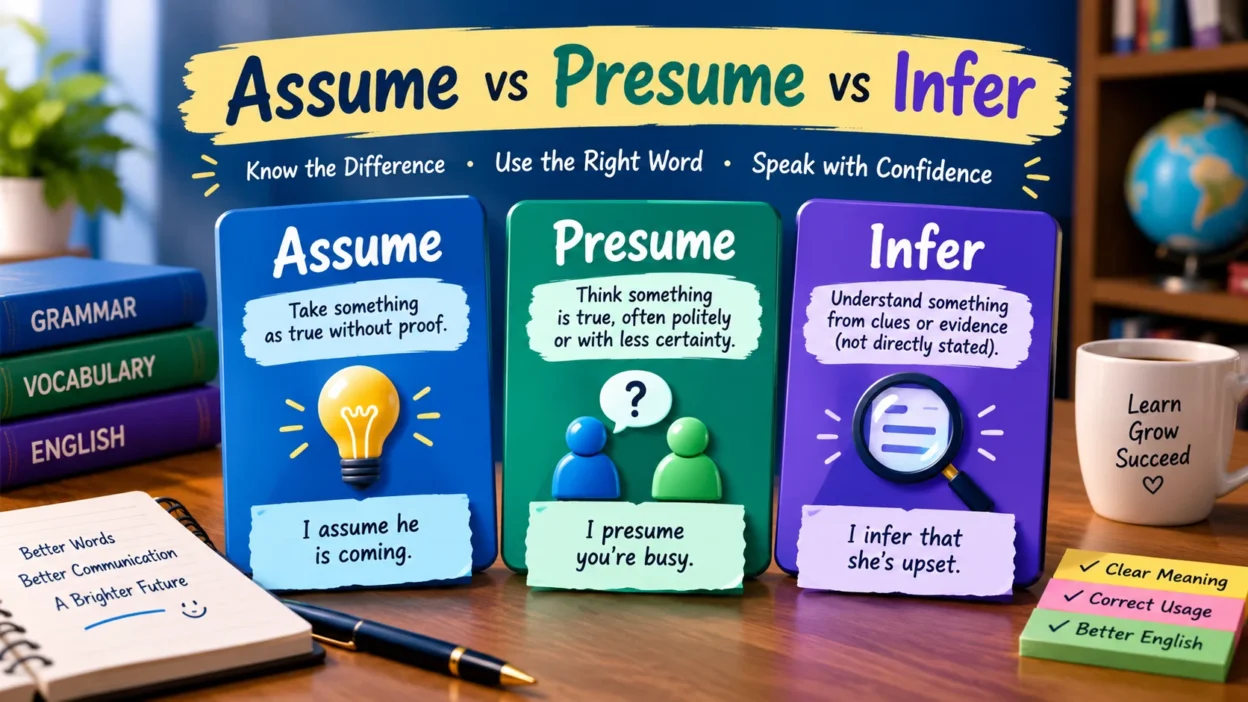 Assume vs Presume vs Infer