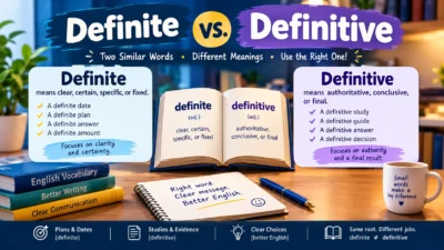 Definite vs. Definitive