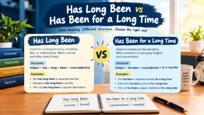Has Long Been vs. Has Been for a Long Time