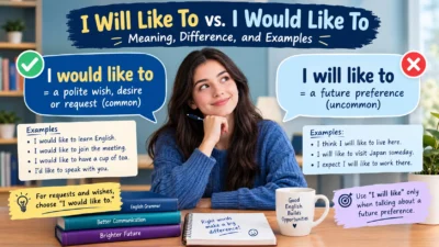 I Will Like To vs. I Would Like To