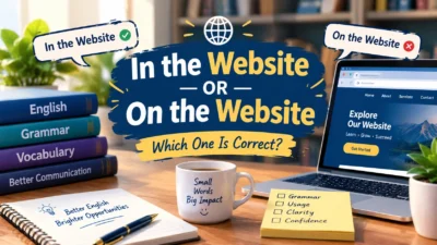 In the Website or On the Website