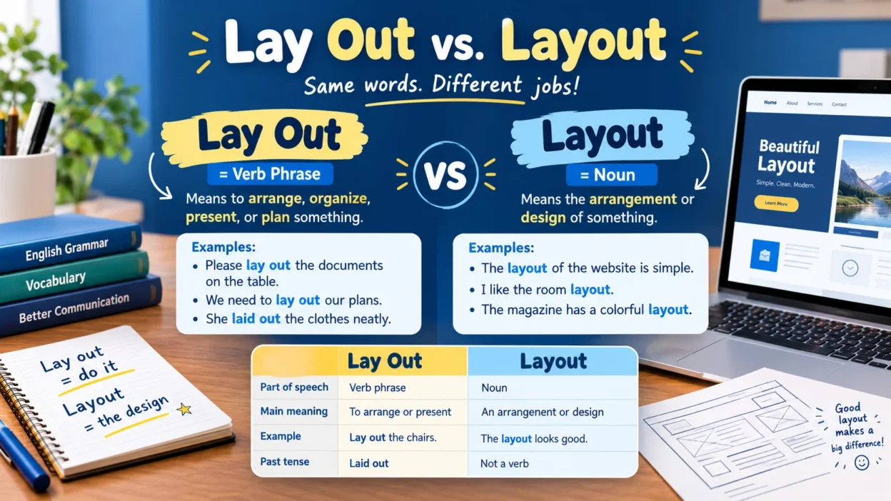 Lay Out vs. Layout