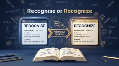 Recognise or Recognize