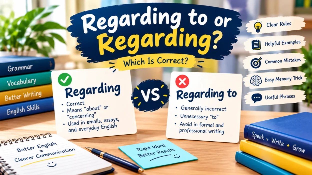 Regarding To or Regarding