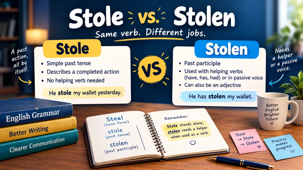 Stole vs. Stolen