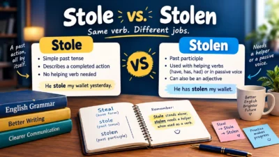 Stole vs. Stolen